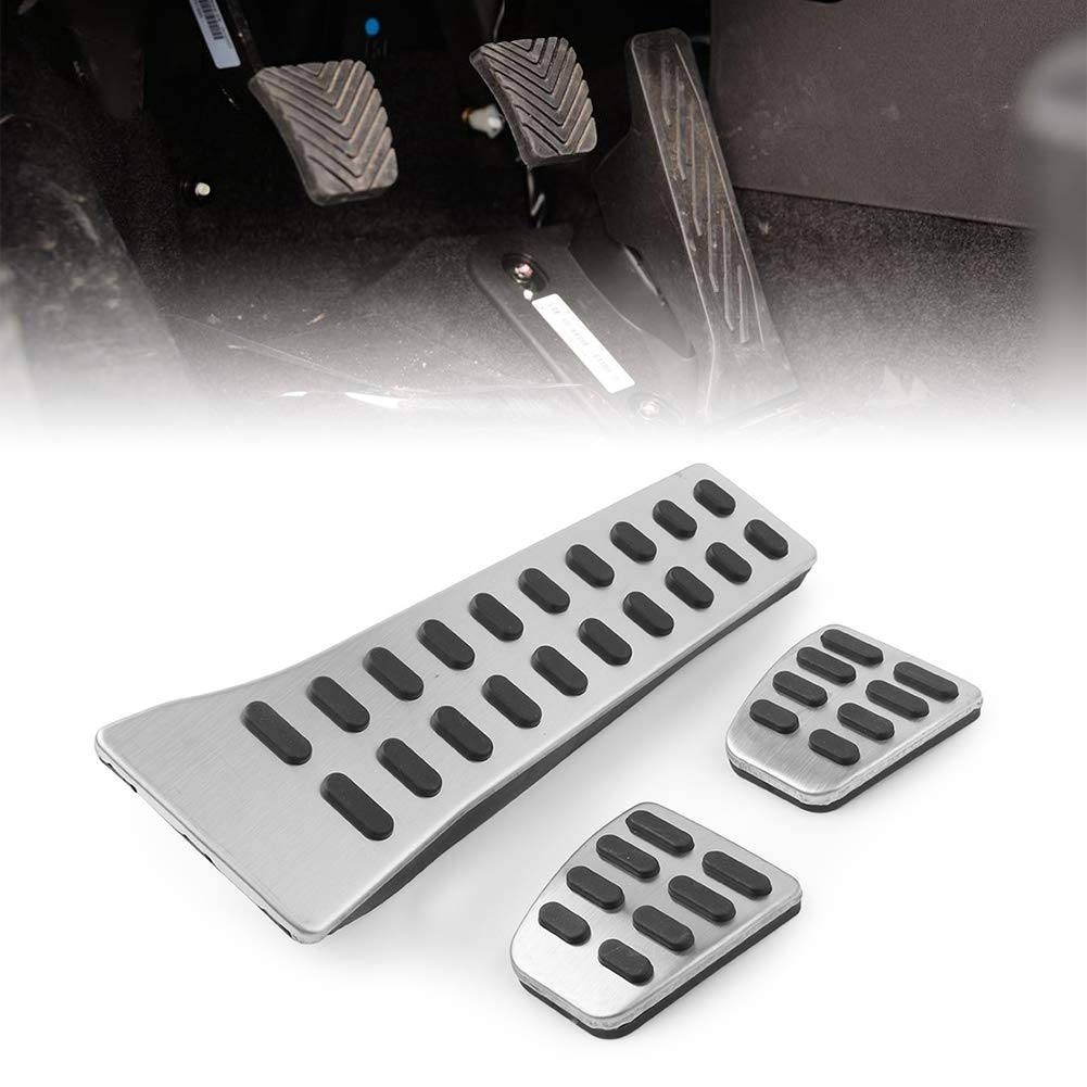 FSFYUK Auto Aluminium Manuelle Gas Bremse Fuß Sport Pedal Pads Abdeckung Für Sonata 2016 2017 2018 2019 mit Manuelle übertragung modell, Chrom von generisch