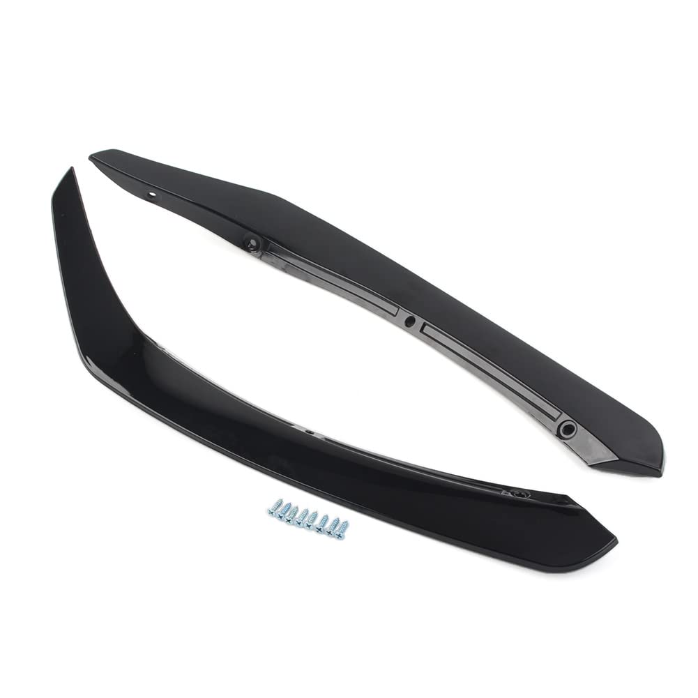 FSFYUK Auto Front Untere Stoßstange Fin Canard Glänzend Schwarz Splitter Valence Spoiler Lip Trim Abdeckung Für CLA Klasse W117 C117 CLA45 CLA200 CLA220 2016-2018 von generisch