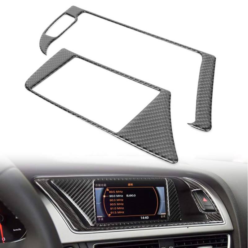 FSFYUK Auto Real Carbon Fiber Navigator Armaturenbrett Verkleidung Für A4 A5 2009-2016 von generisch