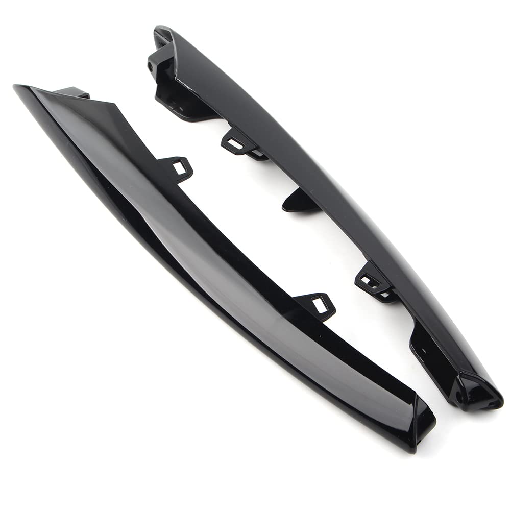 FSFYUK Auto Stoßstange Vorne Seite Kühlergrill Nebel Licht Gitter molding Trim Schwarz für Jaguar XJ 2010 2011 2012 2013 2014 2015, Rechte Seite + Linke Seite von generisch