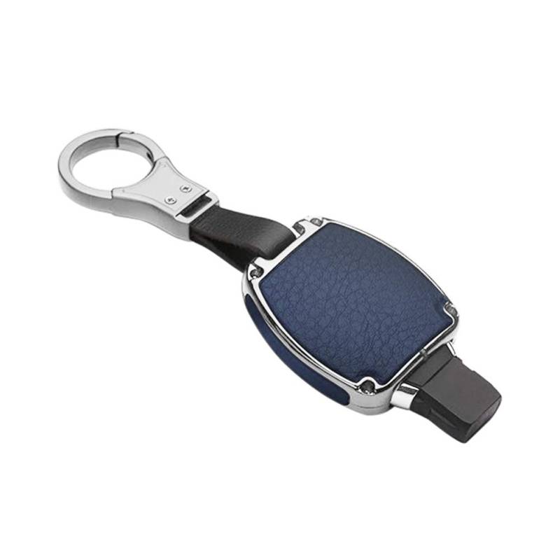 FSFYUK Automative Schlüsselanhänger Fernbedienung Gehäuse Smart Key Cover Shell Halter Für E300 W202 W210 17, Silber Blau von generisch