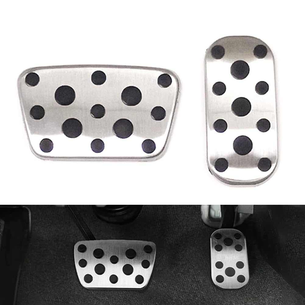 FSFYUK Edelstahl Auto Fußstütze Bremse Gas Pedale Abdeckung, Auto Fußpedal Kit Für Land Cruiser Prado LC150 2010-2022, 2pc/set von generisch