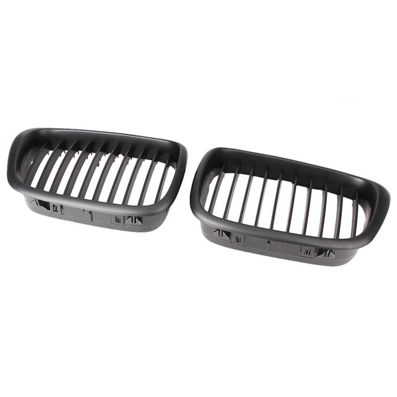 FSFYUK Frontgrill mittig für Niere, Euro-Grill, ABS-Kunststoff Für E39 5er-Serie 525/528/530/535/540/M5 2000-2003, schwarzer Ersatz von generisch