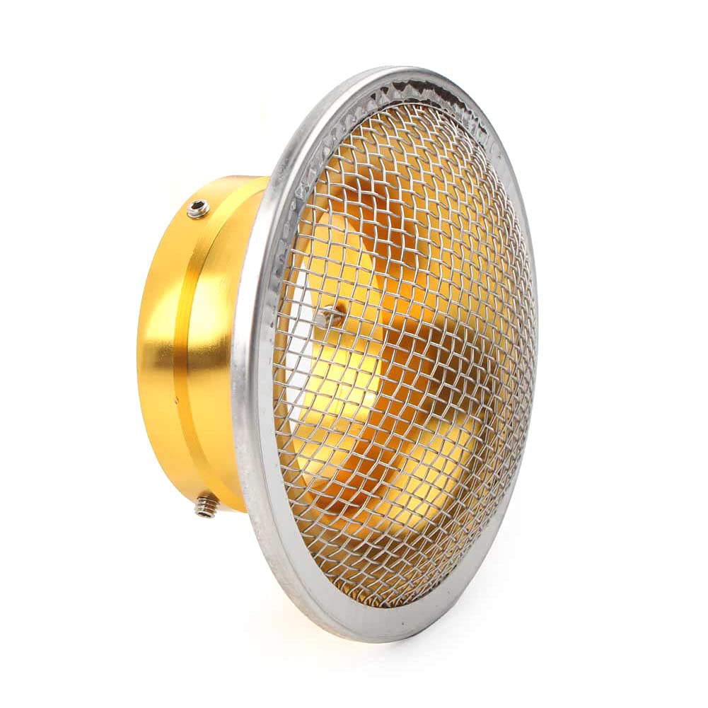 FSFYUK Gold 50mm/2" Motorrad Vergaser Trichter Ansaugstutzen Luftfilter Hornbecher mit Netz CNC Aluminiumlegierung für PWK 21mm 28mm 30mm, PE 28mm, 30mm Vergase von generisch