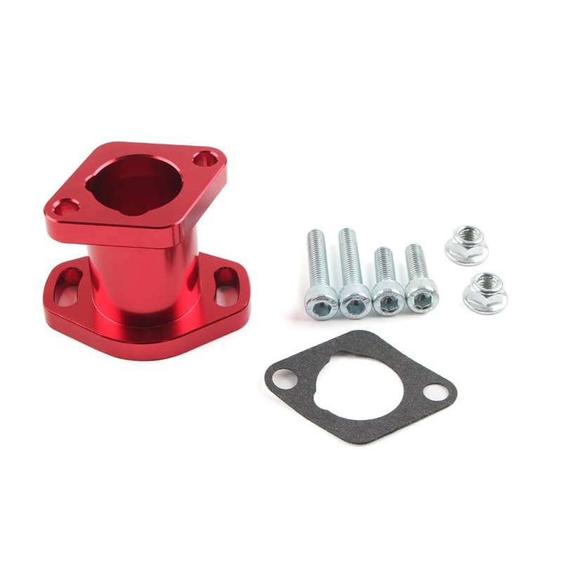 FSFYUK Motorrad-Vergaseradapter, CNC-Ansaugkrümmer-Vergaseradapter Motoranschlussersatz Für VM22 PZ19 PZ26 (rot) von generisch