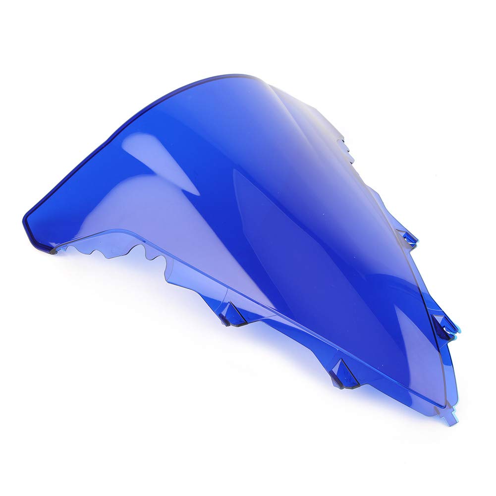 FSFYUK Motorrad Windschutzscheibe Winds n Deflector Spoiler Shield Double Bubble Für YZF R1 1000 2009-2014, Blau von generisch