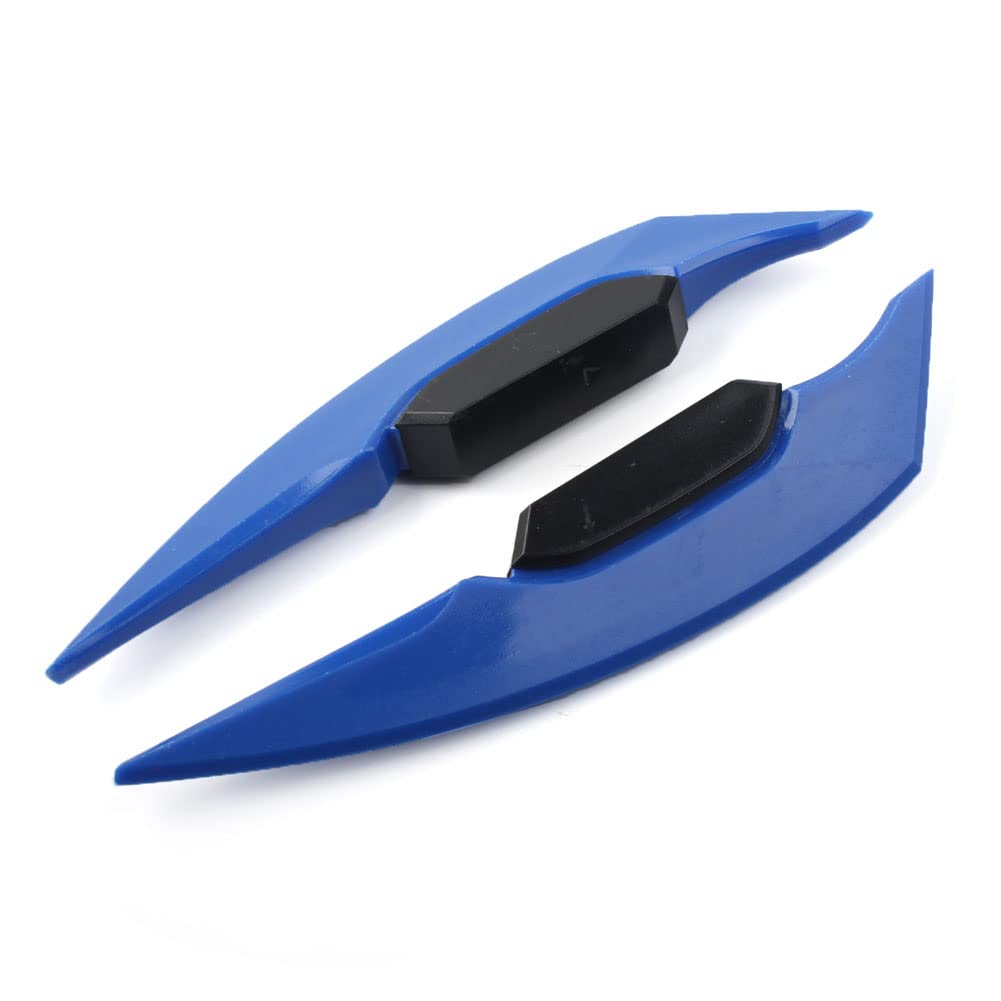 FSFYUK Motorrad Winglet Verkleidung blau Air Deflector 1 Paar Universal Motorrad Seite Spoiler Seite Verkleidung Winglets Wing Kit von generisch