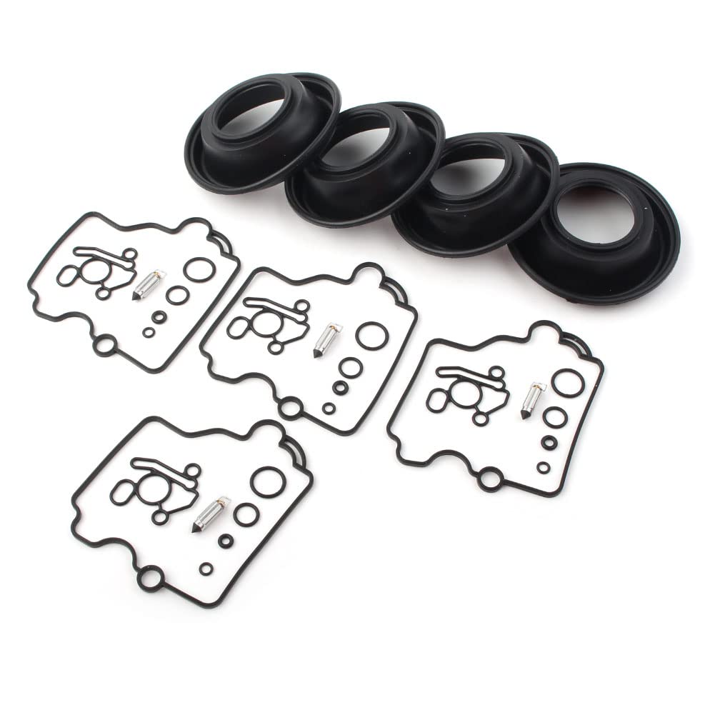 FSFYUK Motorradteil Vergaser Vergaser Reparatur Dichtung Werkzeugsätze Vakuummembranen Kits Sets Für RF600R RF900R, Schwarz von generisch