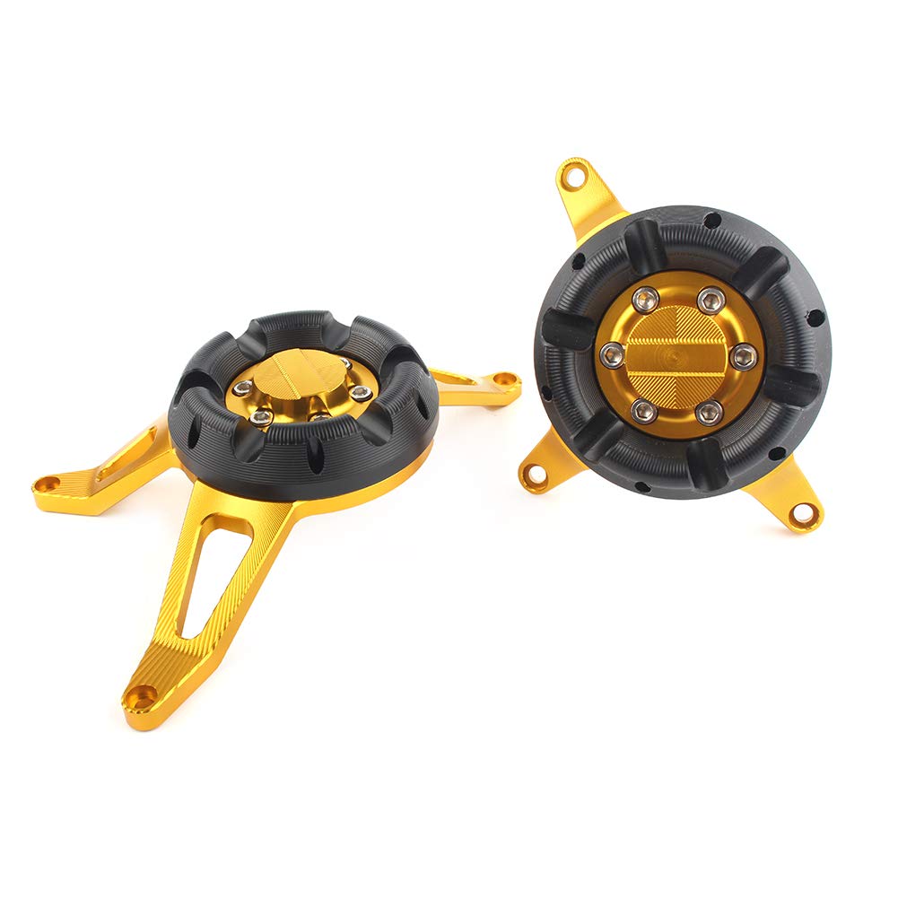 FSFYUK Motorräder Motorschutz Timing Abdeckungen Crash Pad Stator Crash Pad Slider Schutz Rahmen Slider Motor Schutz Werkzeug Für CB650F, Gold von generisch