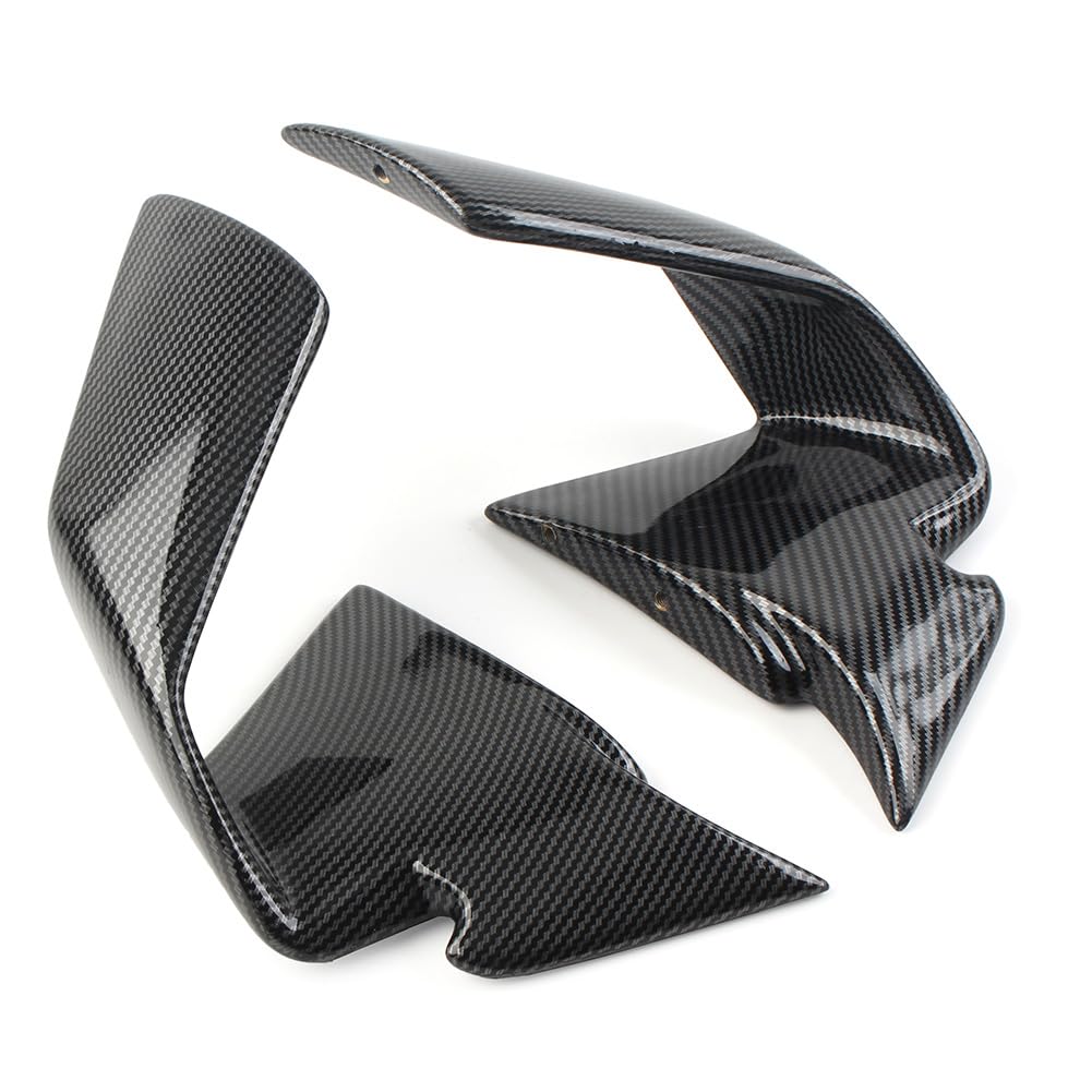 FSFYUK Paar Motorrad Carbon Fiber Front Spoiler Fxed Wind Winglets Für S1000RR M1000RR 2019 2020 2021 2022, Muster A von generisch