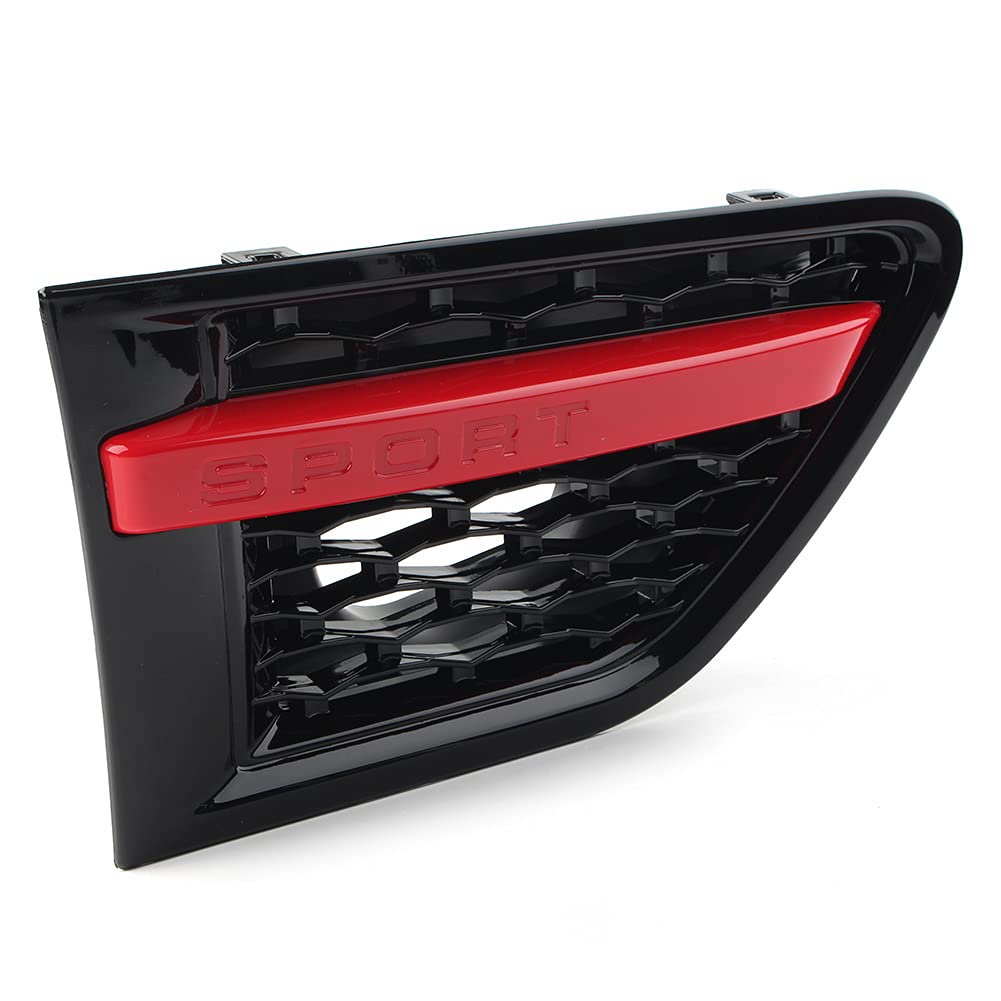 FSFYUK Rechte Seite Auto Außen Air Outlet Vent Grille Zierleisten Für Sport 2010-2013, Schwarz & Rot von generisch