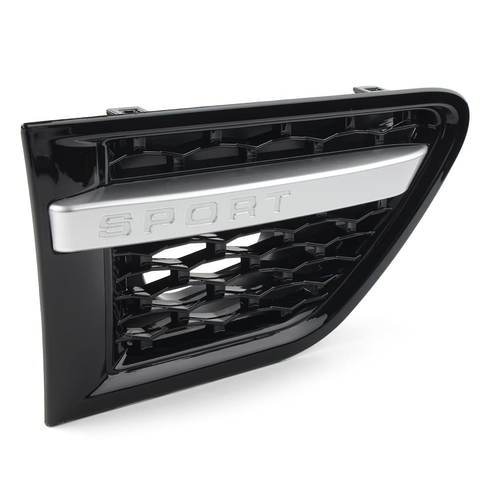 FSFYUK Rechte Seite Auto Außen Air Outlet Vent Grille Zierleisten Für Sport 2010-2013, Schwarz & Silbe von generisch