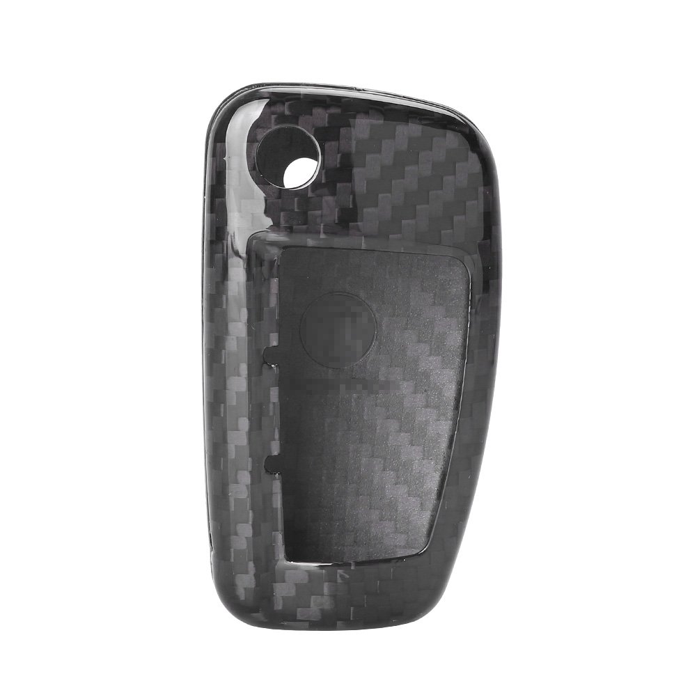 FSFYUK Schlüsselanhänger Keyless Entry Remote Shell Case & Pad Ersatz Für A3 A4 A6 TT R8, Carbon Fibe von generisch