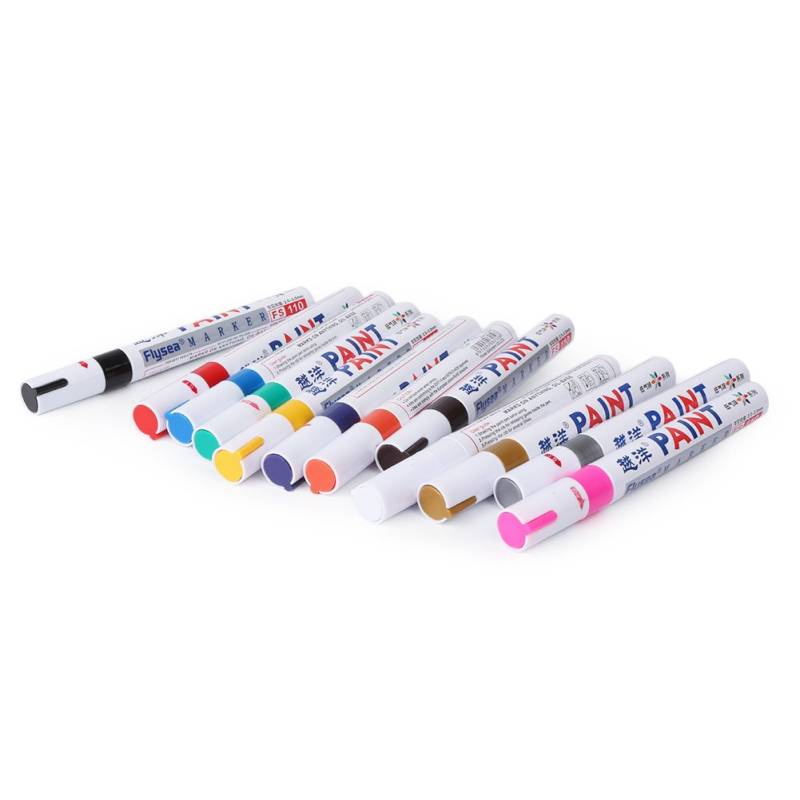 FSFYUK Universelle wasserdichte Marker Stifte Reifen Farbe Marker Stifte Rot 1pc Kunststoff Für Reifen Schriftzug Auto Mithelfe von generisch