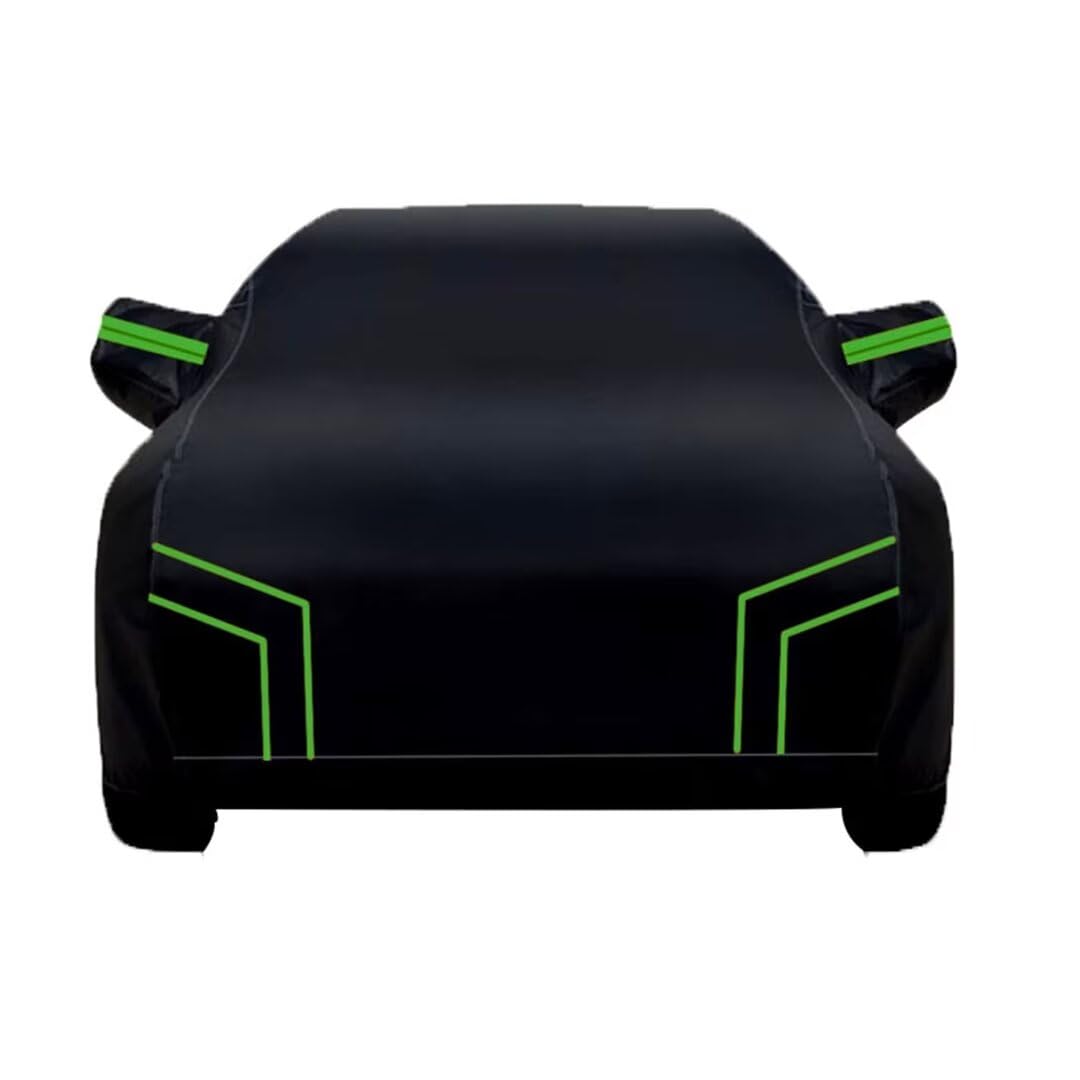 Ganzjahresplane Abdeckplane kompatibel mit SEAT Ibiza Mk5 2017-2024,wasserdicht,Winddicht,langlebig,für den Innen- und Außenbereich geeignet(Black Green) von generisch