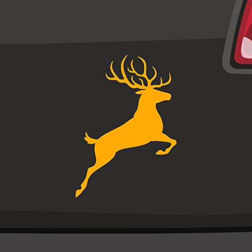 Jumping Deer Sticker Kleber Aufkleber springender Hirsch Rotwild Reh JDM Jäger in 6 Größen und 21 Farben von generisch