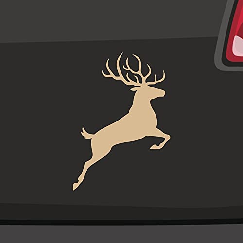 Jumping Deer Sticker Kleber Aufkleber springender Hirsch Rotwild Reh JDM Jäger in 6 Größen und 21 Farben von swor