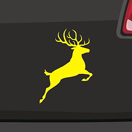 Jumping Deer Sticker Kleber Aufkleber springender Hirsch Rotwild Reh JDM Jäger in 6 Größen und 21 Farben von swor