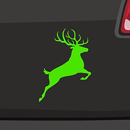 Jumping Deer Sticker Kleber Aufkleber springender Hirsch Rotwild Reh JDM Jäger in 6 Größen und 21 Farben von swor