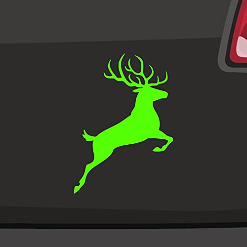 Jumping Deer Sticker Kleber Aufkleber springender Hirsch Rotwild Reh JDM Jäger in 6 Größen und 21 Farben von swor