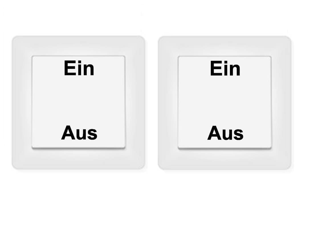 generisch 2X EIN Aus Aufkleber Schalteraufkleber Schalter on Off (246/2/8) (Farbtabelle) von generisch