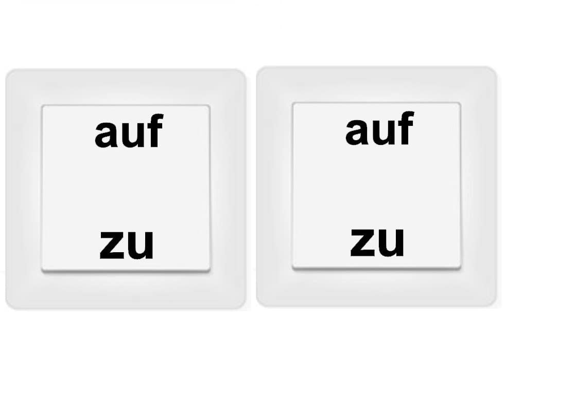 generisch 2X auf zu Aufkleber Schalteraufkleber Schalter (246/2/10) (Schwarz Glanz) von generisch