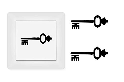 generisch 3 x Schlüssel Aufkleber Schalteraufkleber Schalter Kennzeichnung 254/6/1 (Farbauswahl aus Farbtabelle) von generisch