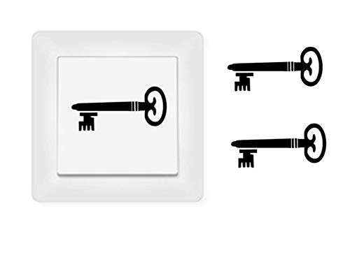 generisch 3 x Schlüssel Aufkleber Schalteraufkleber Schalter Kennzeichnung 254/6/3 (weiß Glanz) von generisch