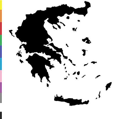 generisch Griechenland Aufkleber, Autoaufkleber, Länder Aufkleber,Wohnmobil Caravan Aufkleber, Silhouette Aufkleber, Wandtattoo (263) (Farbauswahl aus Farbtabelle, 30x30cm) von generisch