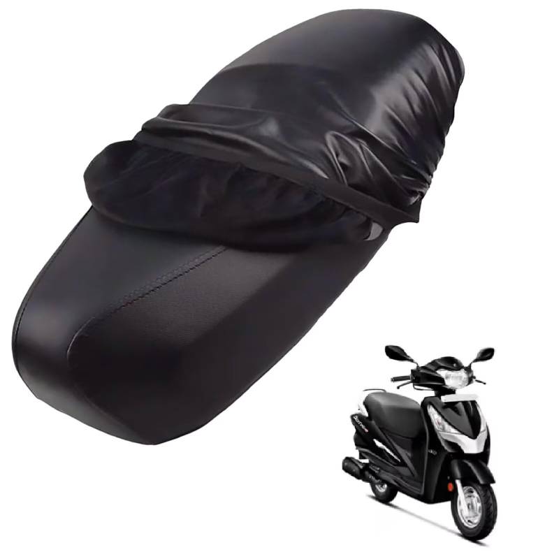 generisch Leder-sitzbezug Motorrad kompatibel mit Hero Destini 125,Roller sitzbankbezug,wasserdicht,regendicht,staubdicht und sonnenfest (Black) von generisch