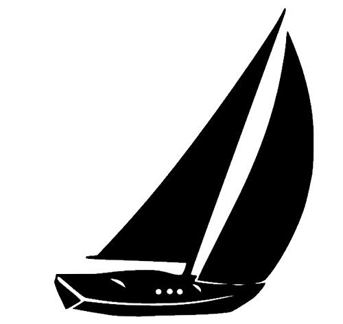 generisch Segelschiff Aufkleber Segler Regatta 15 20 25cm Auto Wandtattoo Wohnmobil 46/4 (Schwarz Glanz, 30cm) von generisch