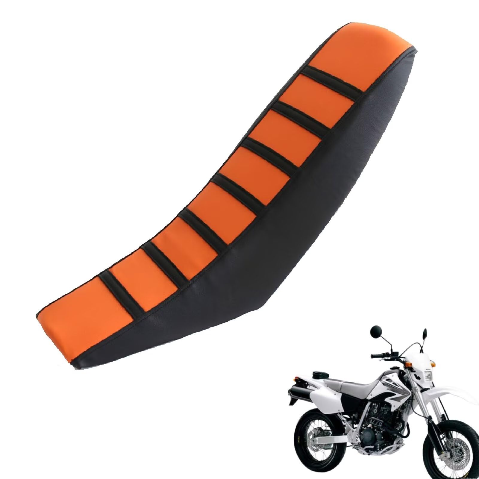 generisch sitzbankbezug Motorrad kompatibel mit Honda XR 400Motard 2005-Present，Sonnenschutz und Anti-Rutsch,Motorradzubehörsitzbankbezug Motorrad (Black Orange) von generisch