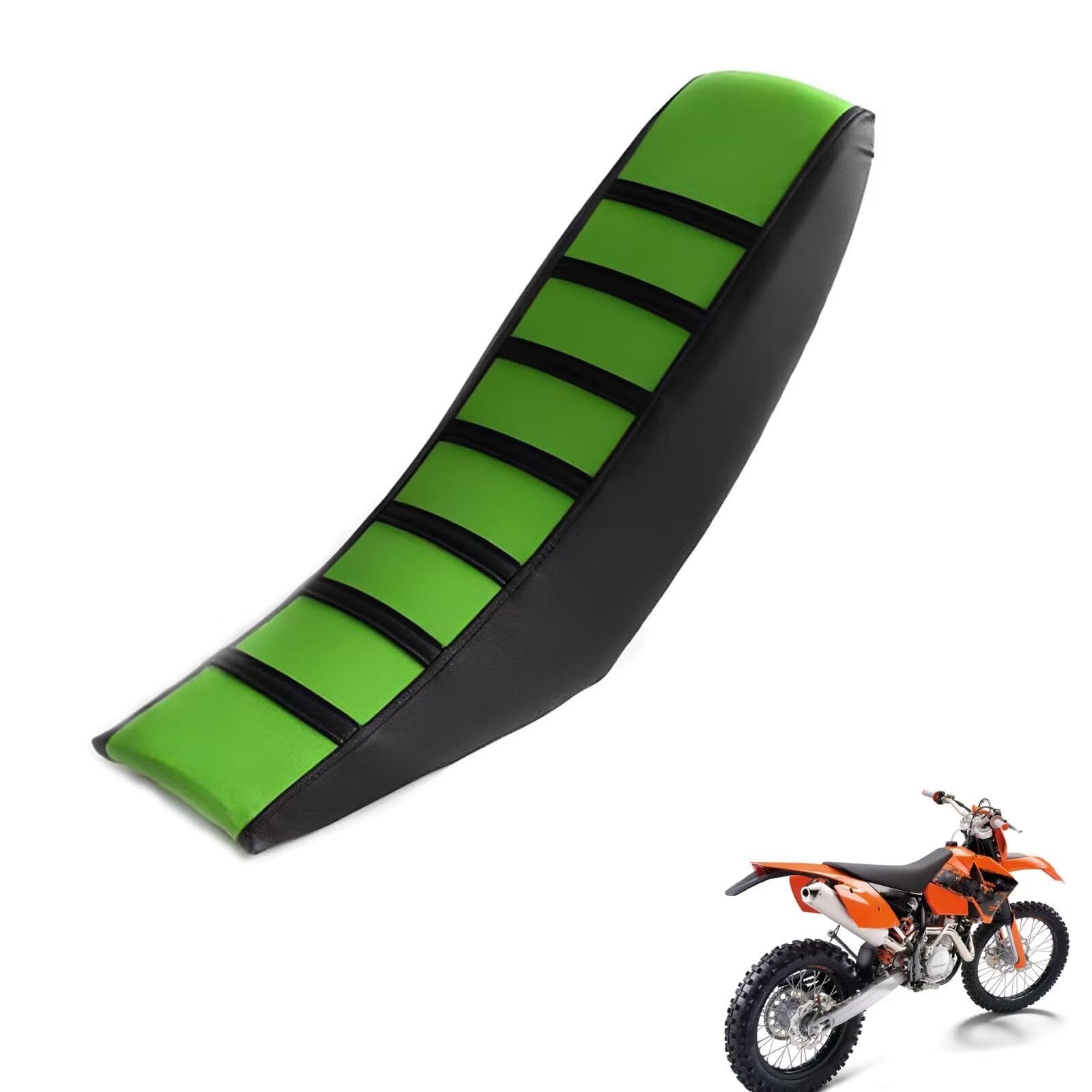 generisch sitzbankbezug Motorrad kompatibel mit KTM 450 EXC Racing 2005-2010，Sonnenschutz und Anti-Rutsch,Motorradzubehörsitzbankbezug Motorrad (Black Green) von generisch