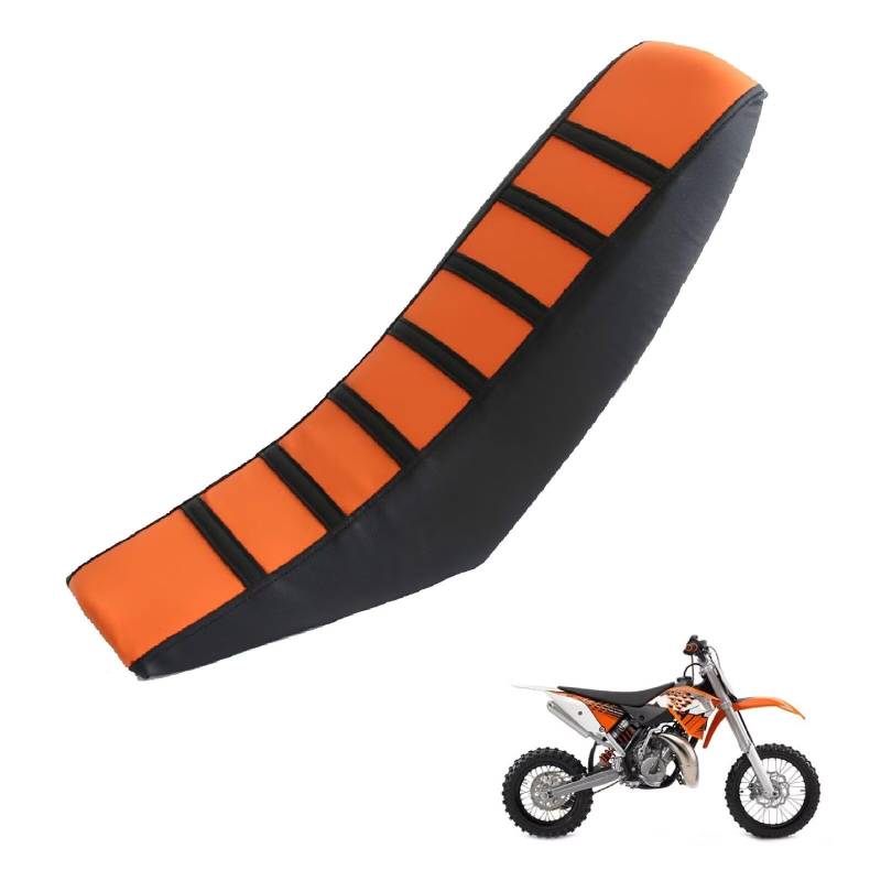 generisch sitzbankbezug Motorrad kompatibel mit KTM 65 SX 2006-Present，Sonnenschutz und Anti-Rutsch,Motorradzubehörsitzbankbezug Motorrad (Black Orange) von generisch