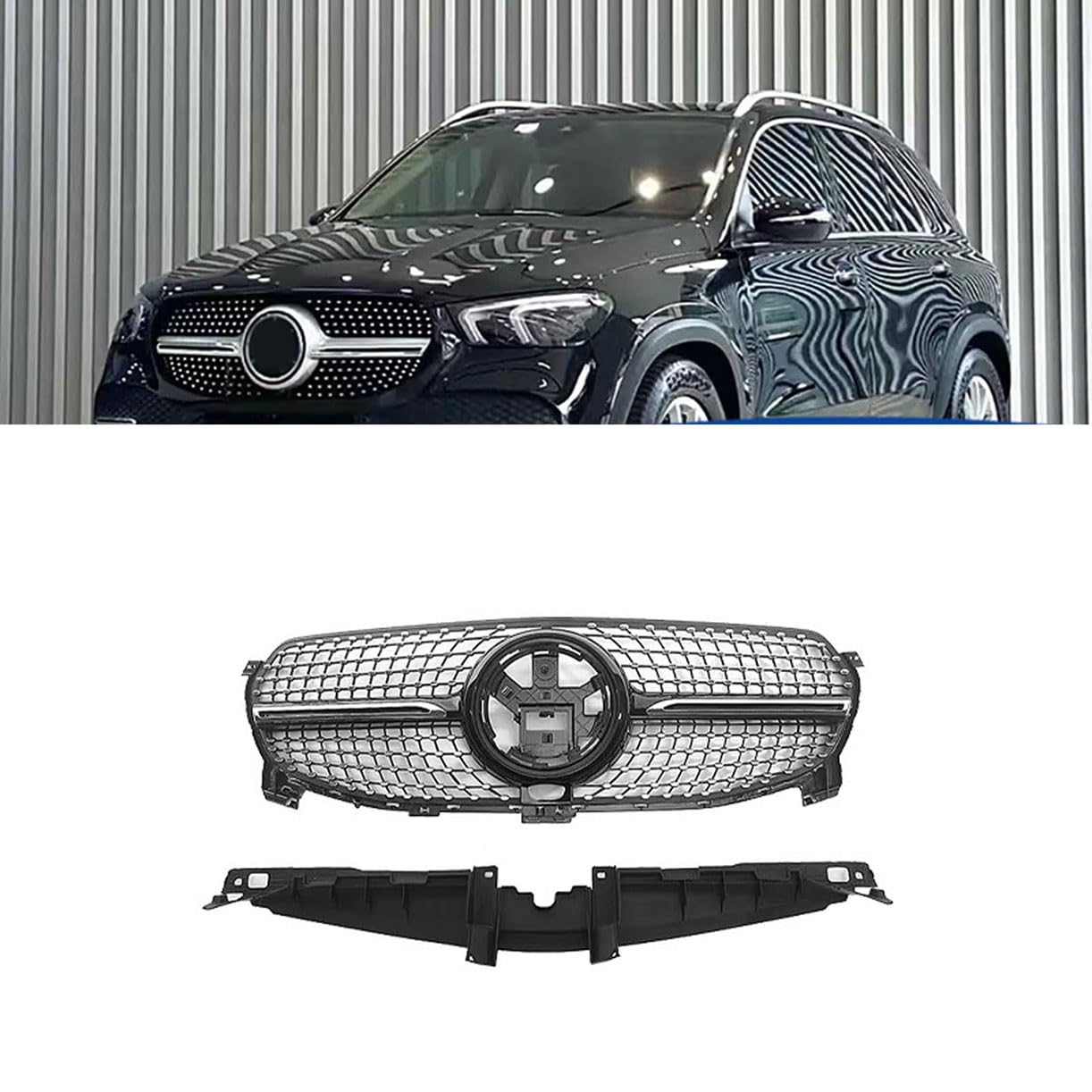 ghuitylk Auto Front Niere Kühler, Double Slats Grill, für Mercede- Benz GLE W167 2020 2021 2022 von ghuitylk