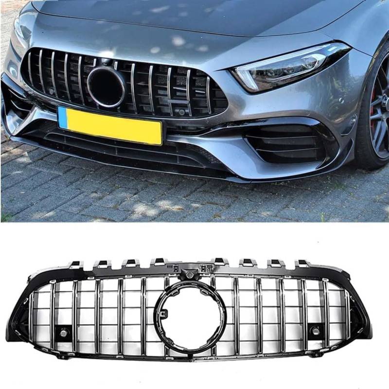 ghuitylk Auto Front Niere Kühler, Double Slats Grill, für Mercedes-Benz A Class W177 A200 A220 2019-2022 von ghuitylk