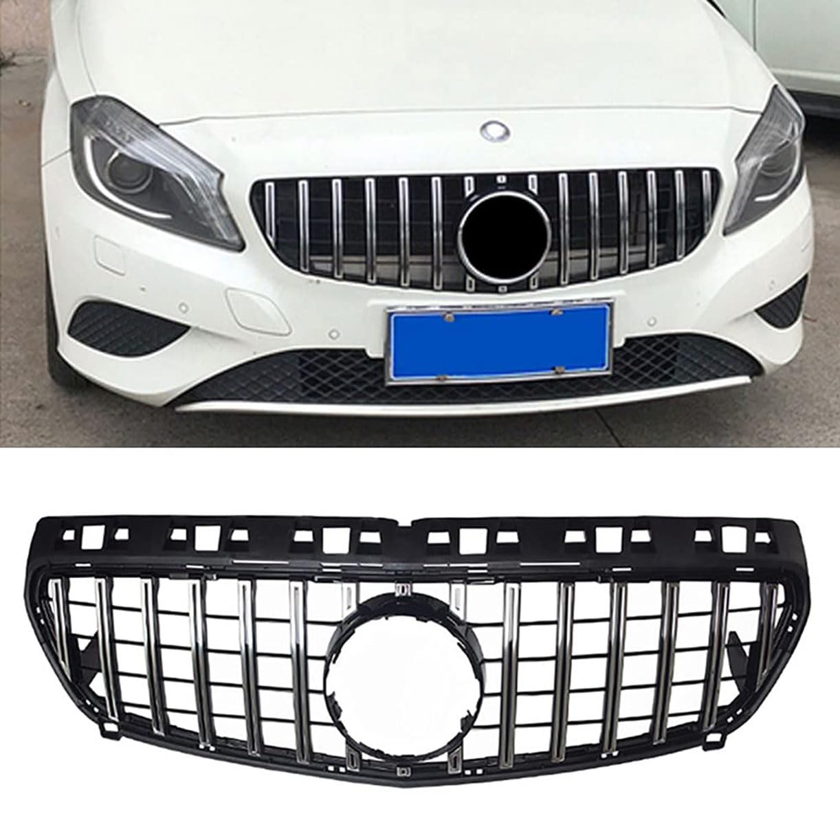 ghuitylk Auto Front Niere Kühler, Double Slats Grill, für Mercedes-Benz A45 AMG A Class W176 A180 A200 A260 2013 2014 2015 von ghuitylk