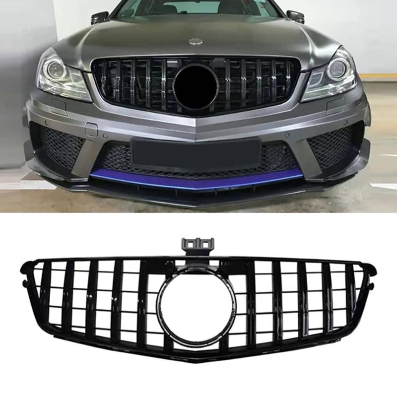 ghuitylk Auto Front Niere Kühler, Double Slats Grill, für Mercedes-Benz C Class W204 C63 C180 C200 C250 C300 AMG 2008-2014 von ghuitylk