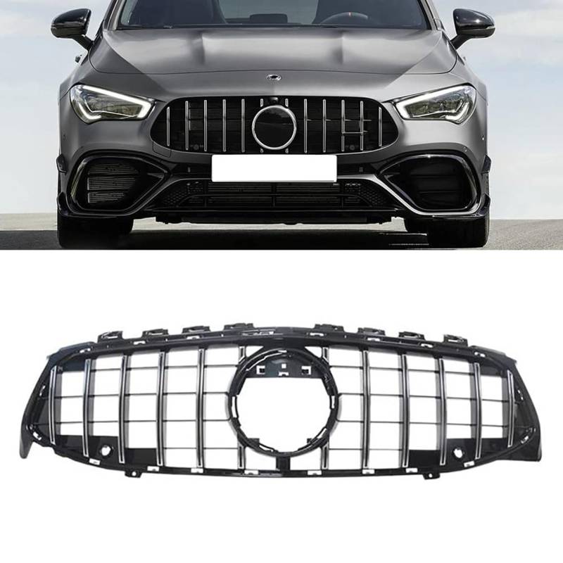 ghuitylk Auto Front Niere Kühler, Double Slats Grill, für Mercedes-Benz CLA200 220d W118 GT AMG 2019 2020 2021 von ghuitylk