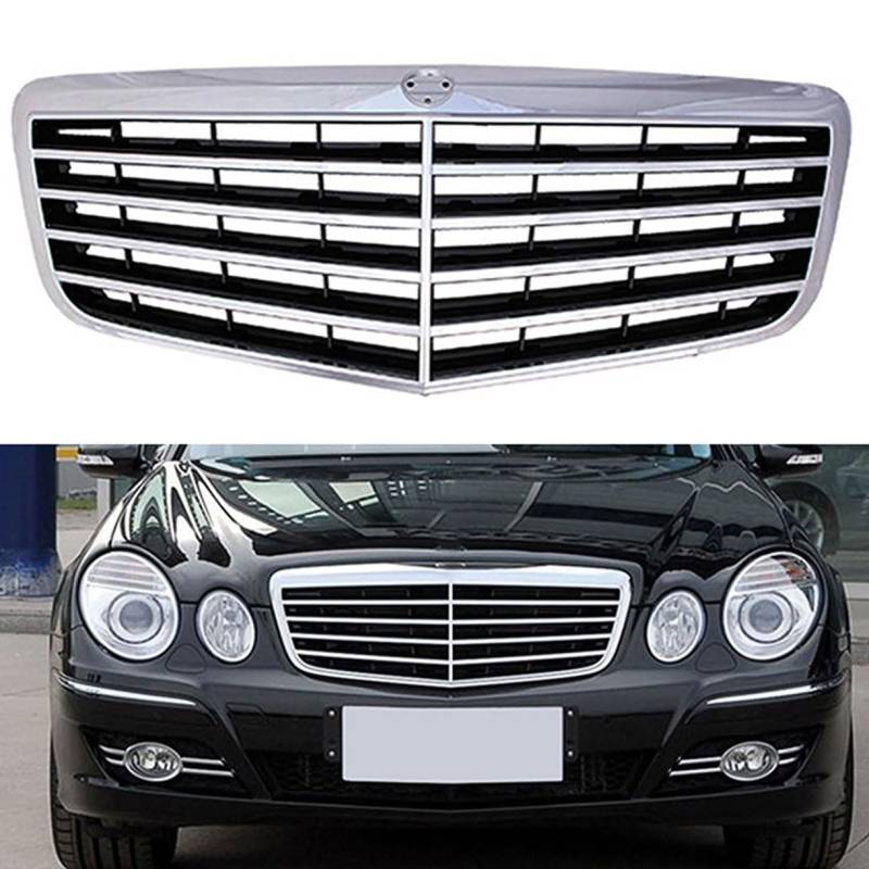 ghuitylk Auto Front Niere Kühler, Double Slats Grill, für Mercedes-Benz E Class W211 2006 2007 2008 2009 von ghuitylk