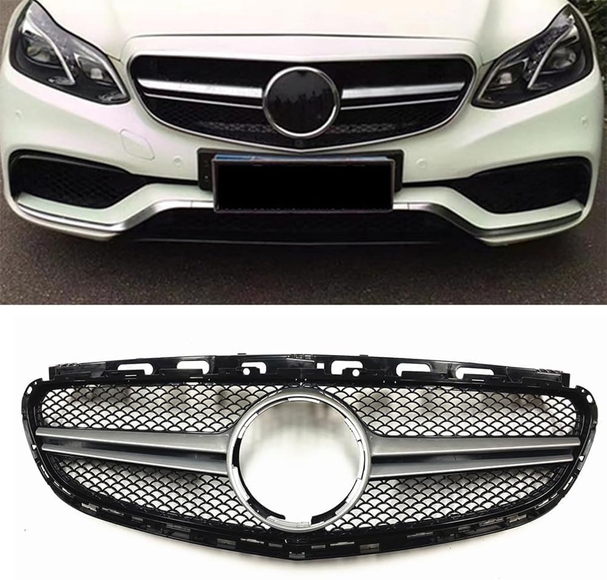 ghuitylk Auto Front Niere Kühler, Double Slats Grill, für Mercedes-Benz E Class W212 AMG 2014-2016 von ghuitylk