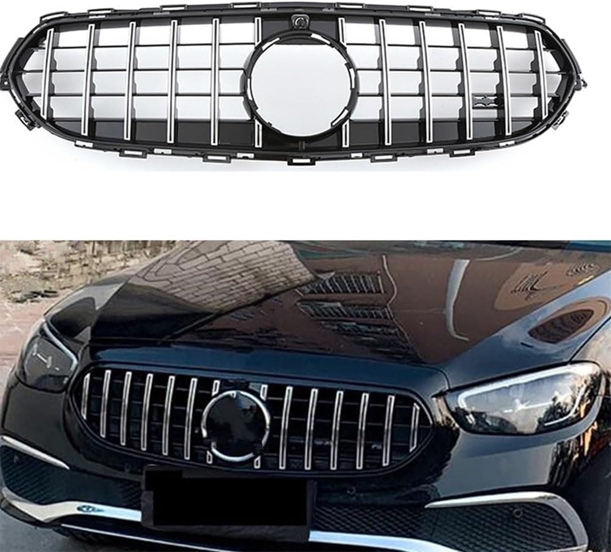 ghuitylk Auto Front Niere Kühler, Double Slats Grill, für Mercedes-Benz E Class W213 2021-2022 von ghuitylk