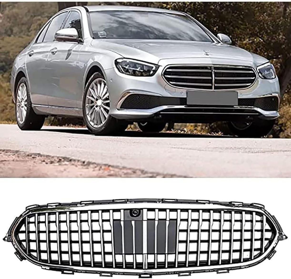 ghuitylk Auto Front Niere Kühler, Double Slats Grill, für Mercedes-Benz E Class W213 E180 260 300 320 350 400 2020-2022 von ghuitylk