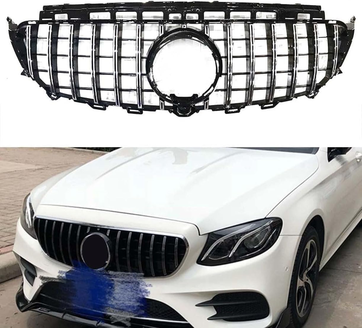 ghuitylk Auto Front Niere Kühler, Double Slats Grill, für Mercedes-Benz E Class W213 E200 E250 E300 E43 2016-2020 von ghuitylk