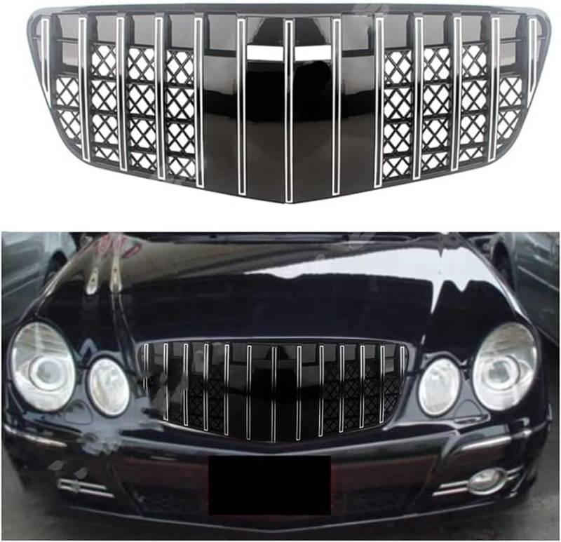 ghuitylk Auto Front Niere Kühler, Double Slats Grill, für Mercedes-Benz E-Klasse W211 E200 E240 E320 2006-2008 von ghuitylk