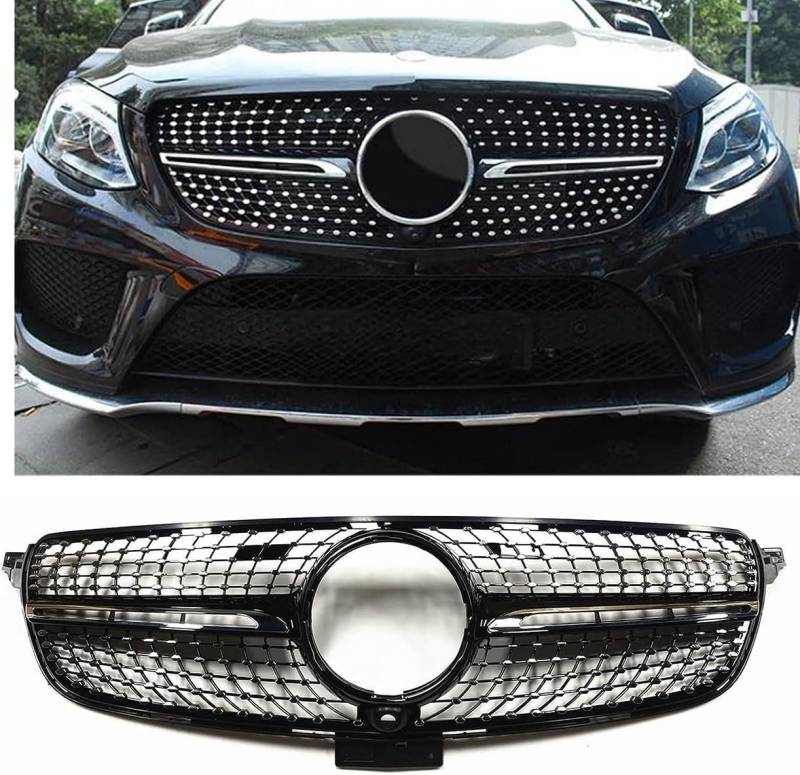 ghuitylk Auto Front Niere Kühler, Double Slats Grill, für Mercedes-Benz GLE Class W166 W292 GLE350 GLE400 2015-2019 von ghuitylk