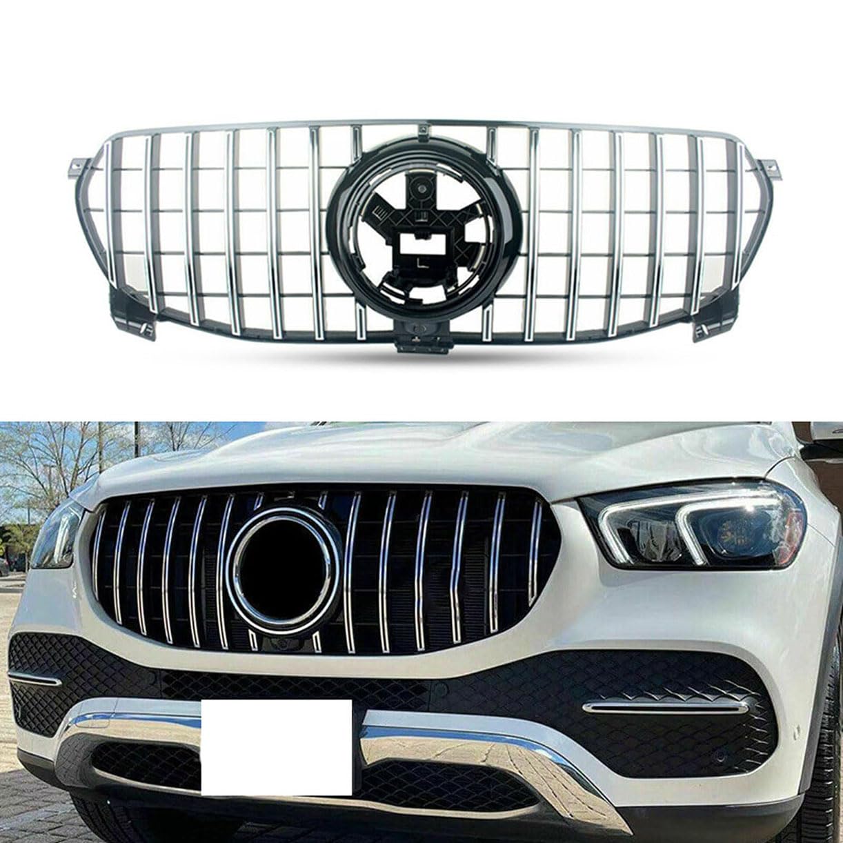 ghuitylk Auto Front Niere Kühler, Double Slats Grill, für Mercedes-Benz GLE W167 2020 2021 2022 2023 von ghuitylk