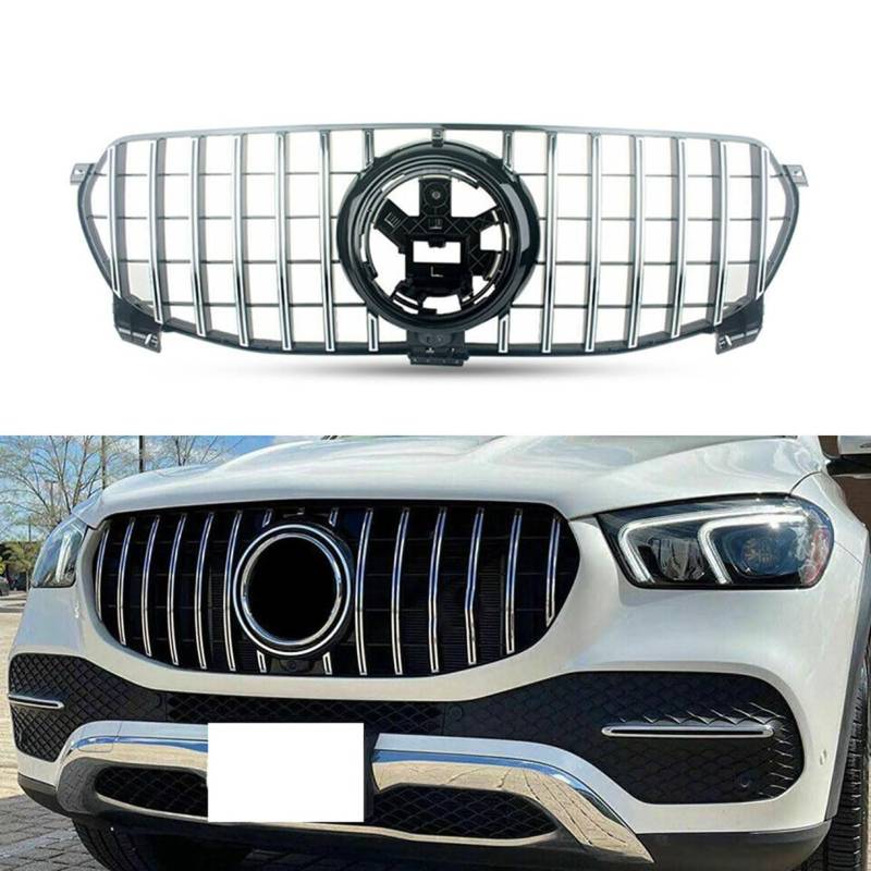 ghuitylk Auto Front Niere Kühler, Double Slats Grill, für Mercedes-Benz GLE W167 2020 2021 2022 2023 von ghuitylk