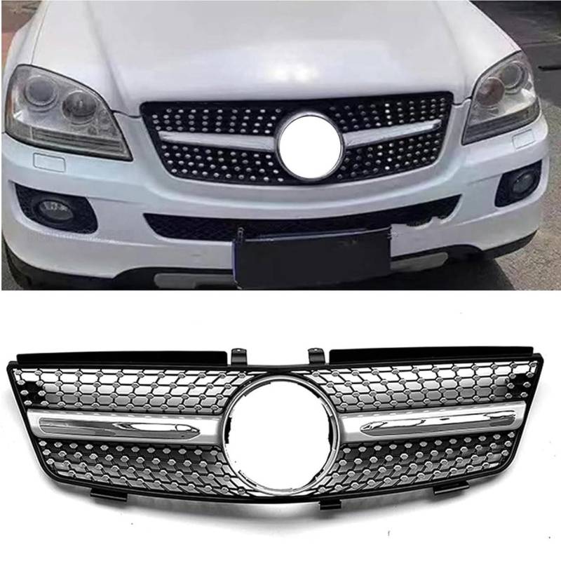 ghuitylk Auto Front Niere Kühler, Double Slats Grill, für Mercedes-Benz ML Class W164 2005 2006 2007 2008 von ghuitylk