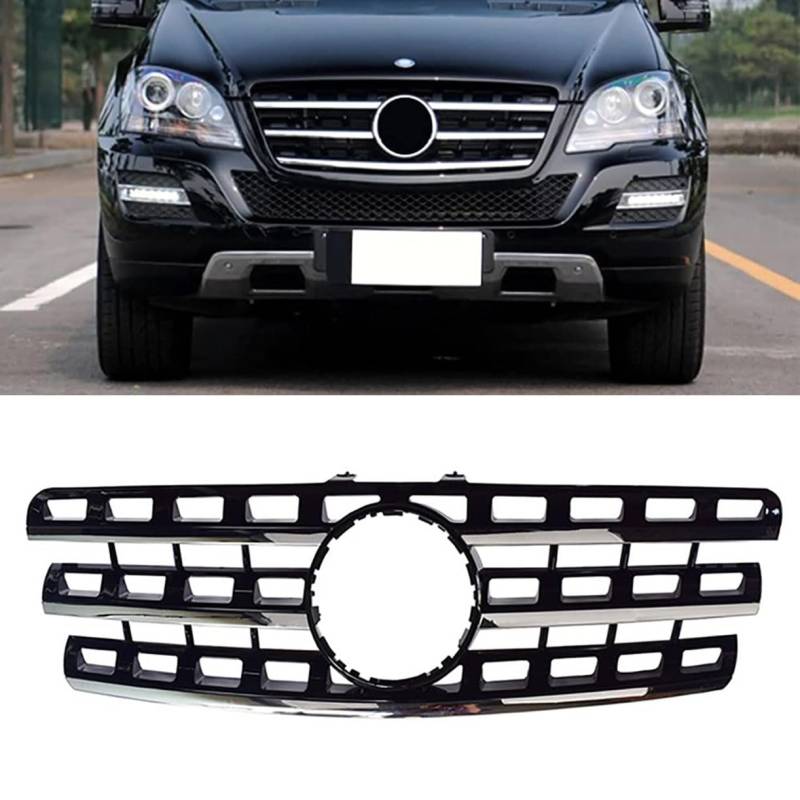 ghuitylk Auto Front Niere Kühler, Double Slats Grill, für Mercedes-Benz ML Class W164 X164 AMG 2009 2010 2011,A-Black von ghuitylk